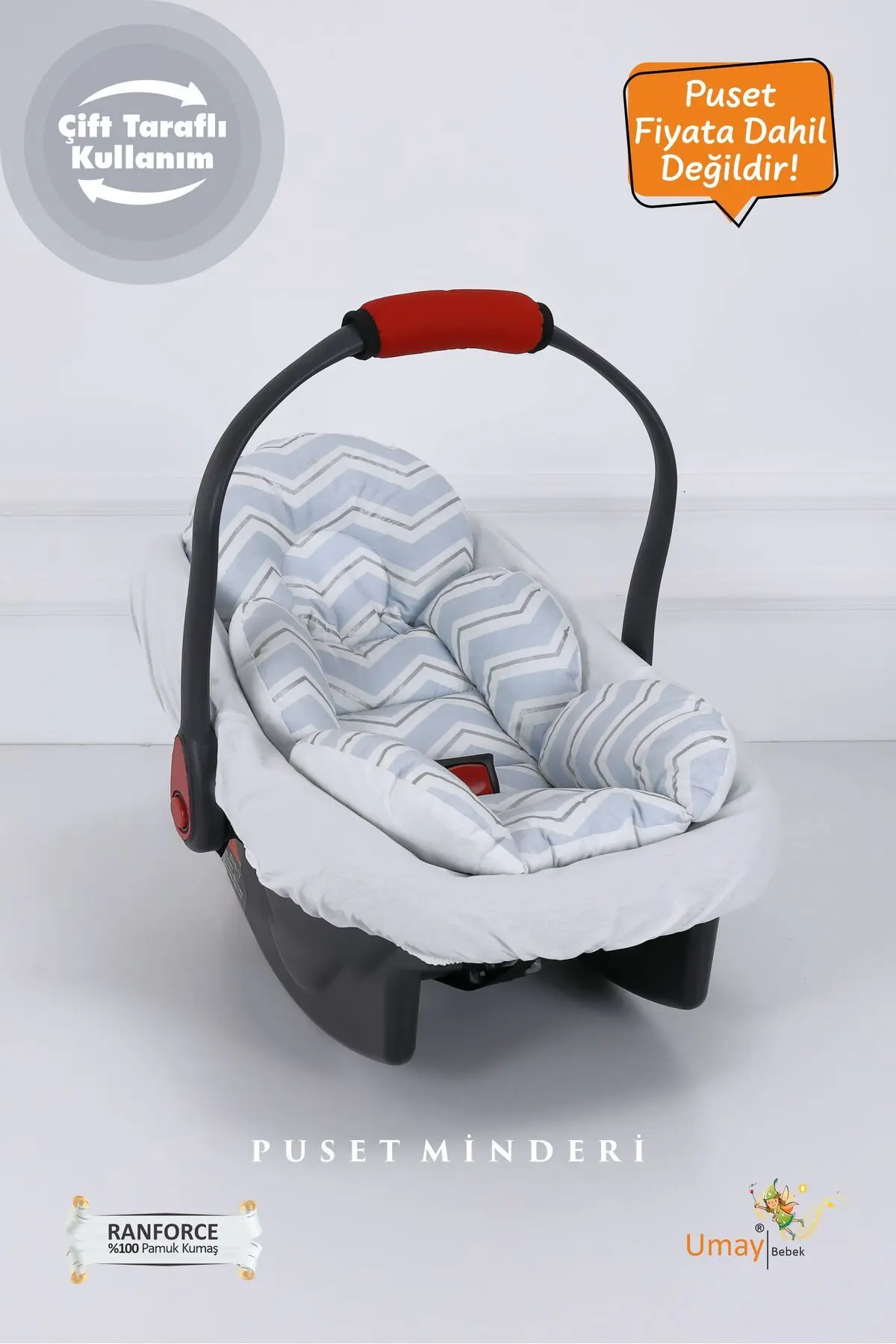 2 PARÇA - Bel Destekli Puset Minderi, Puset Çarşafı, Pamuk Kumaş