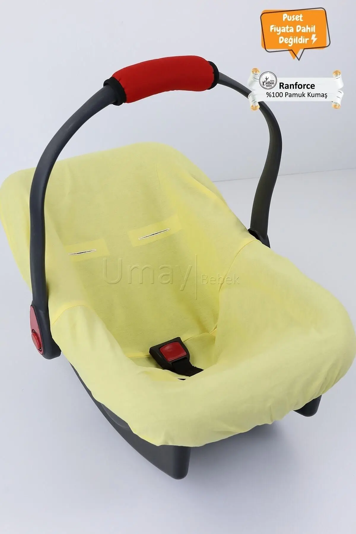 2 Parça - Bel Destekli Puset Minderi, Puset Çarşafı, Pamuk Kumaş - Orijinal Ürün