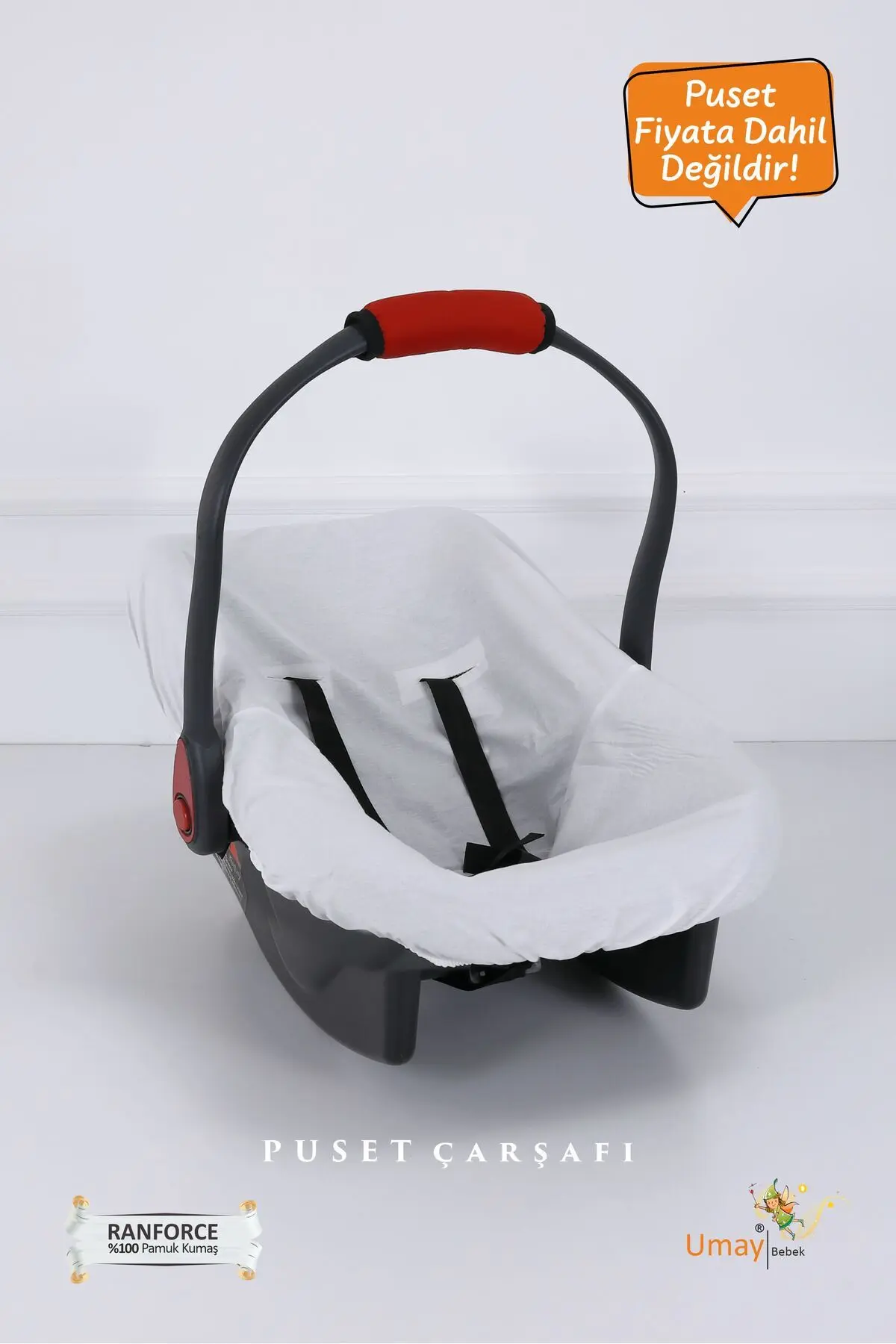 2 PARÇA - Bel Destekli Puset Minderi, Puset Çarşafı, Pamuk Kumaş