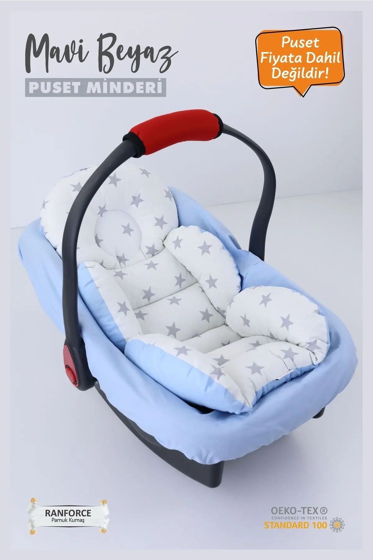 2 Parça - Bel Destekli Puset Minderi, Puset Çarşafı, Pamuk Kumaş - Orijinal Ürün