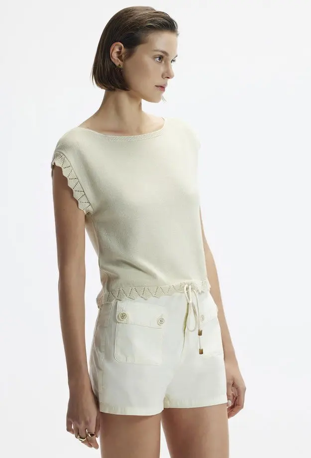 YARGICI Cep Detaylı Denim Bermuda