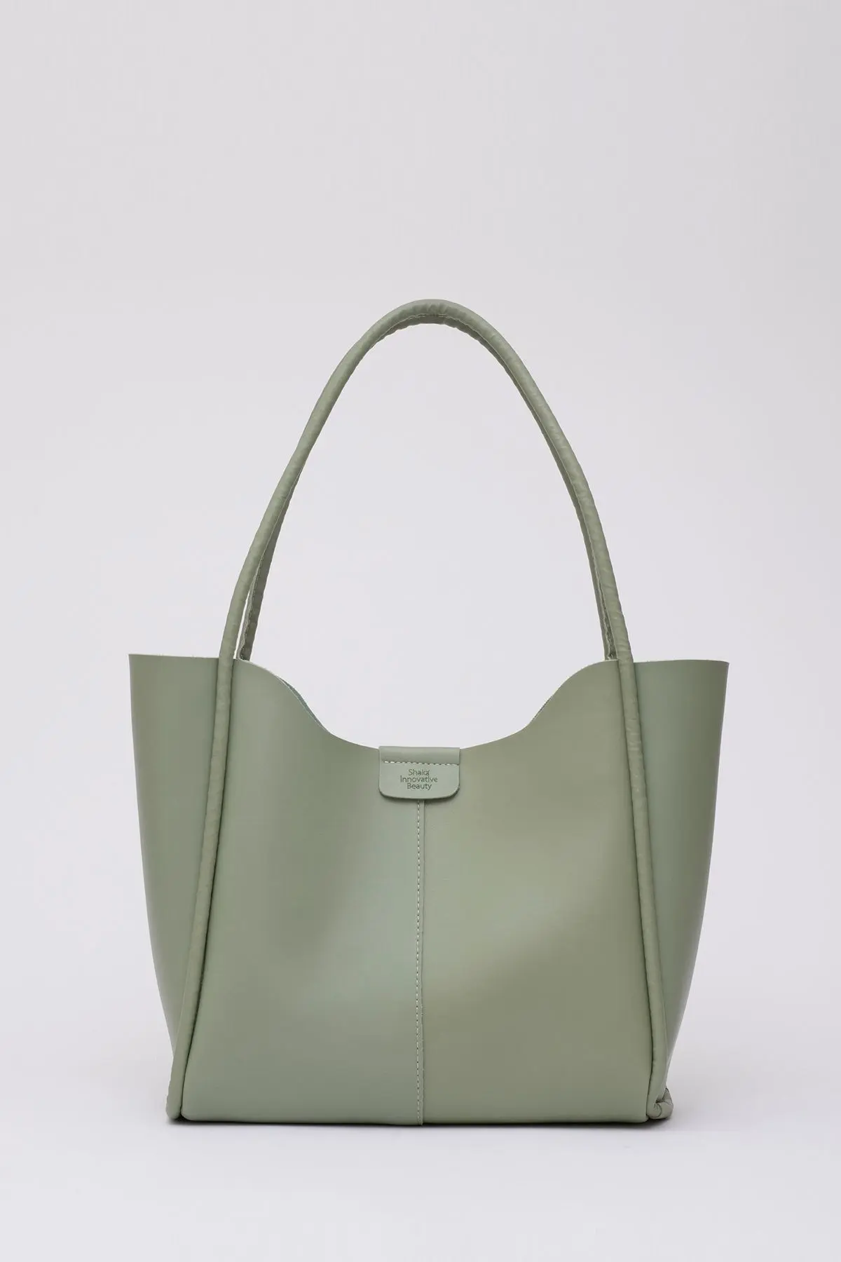 Shaka Yeşil Shk76 Çıtçıtlı Fitil Askılı Suni Deri Makyaj Çantalı Büyük Boy Kadın El Ve Omuz Çantası U:29