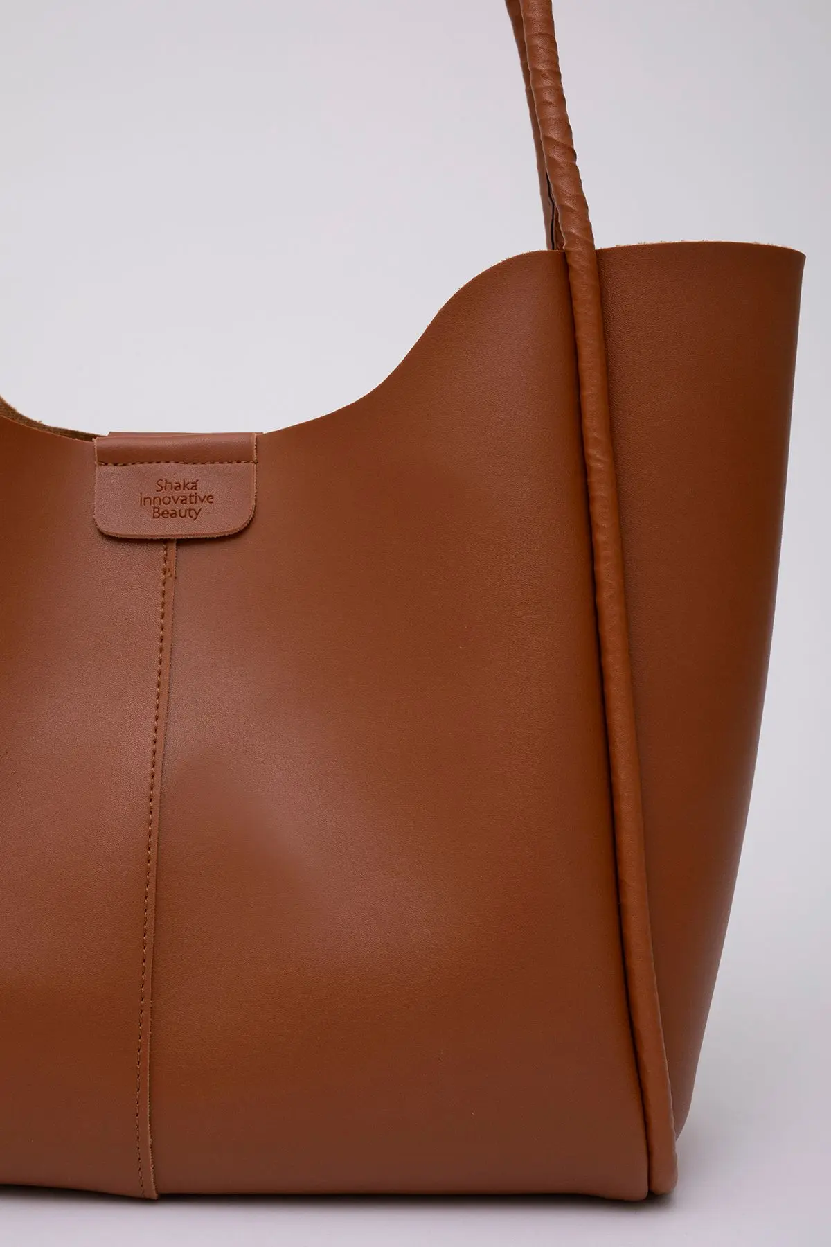 Taba Shk76 Çıtçıtlı Fitil Askılı Suni Deri Makyaj Çantalı Büyük Boy Kadın El Ve Omuz Çantası U:29 E