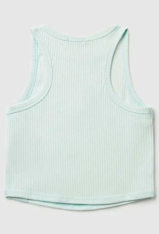 Kız Çocuk Su Yeşili Fitilli Crop Atlet