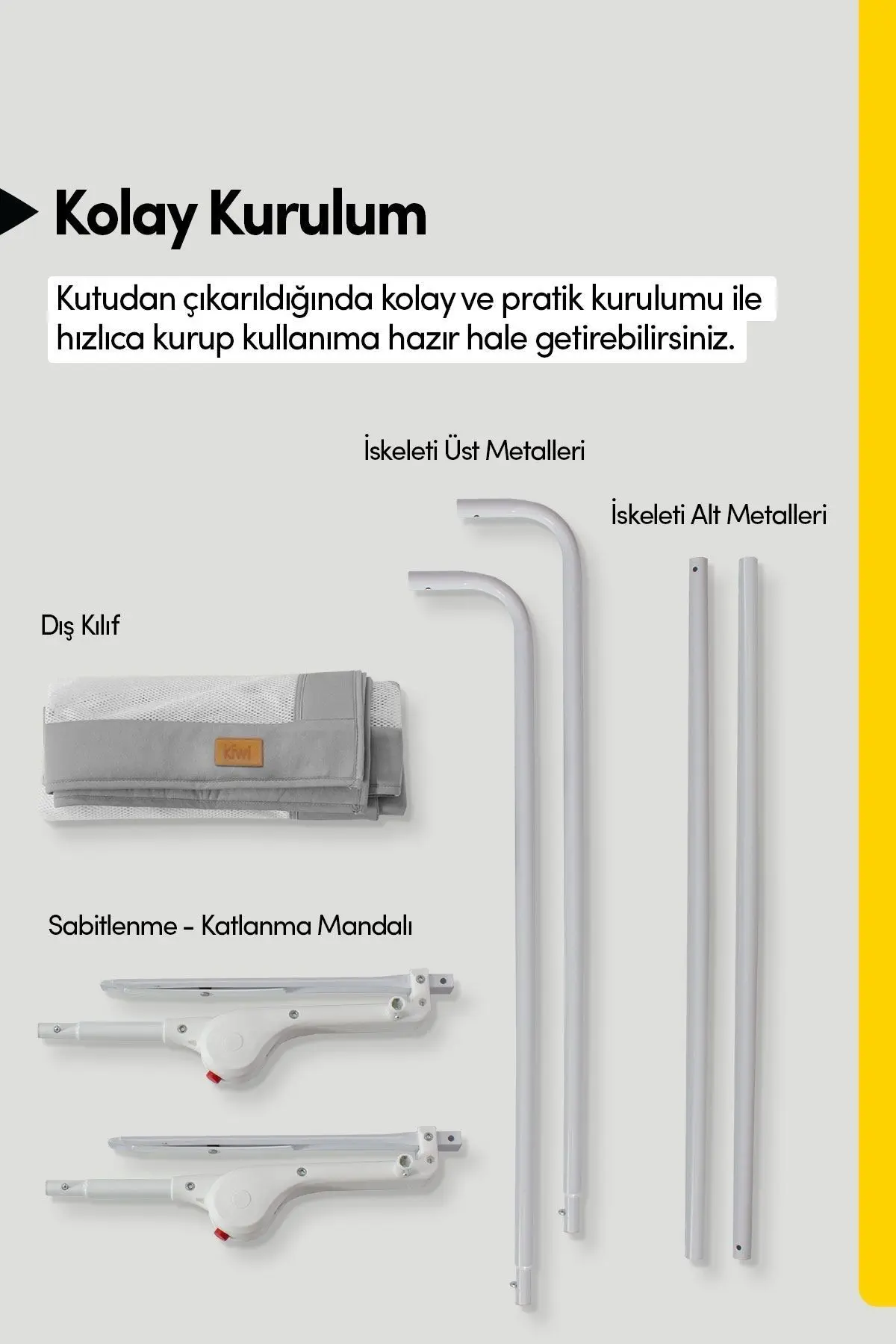 Çocuk Yatak Koruyucu Bariyeri ve Yatak Korkuluğu, Ekstra Dolgulu Kumaş