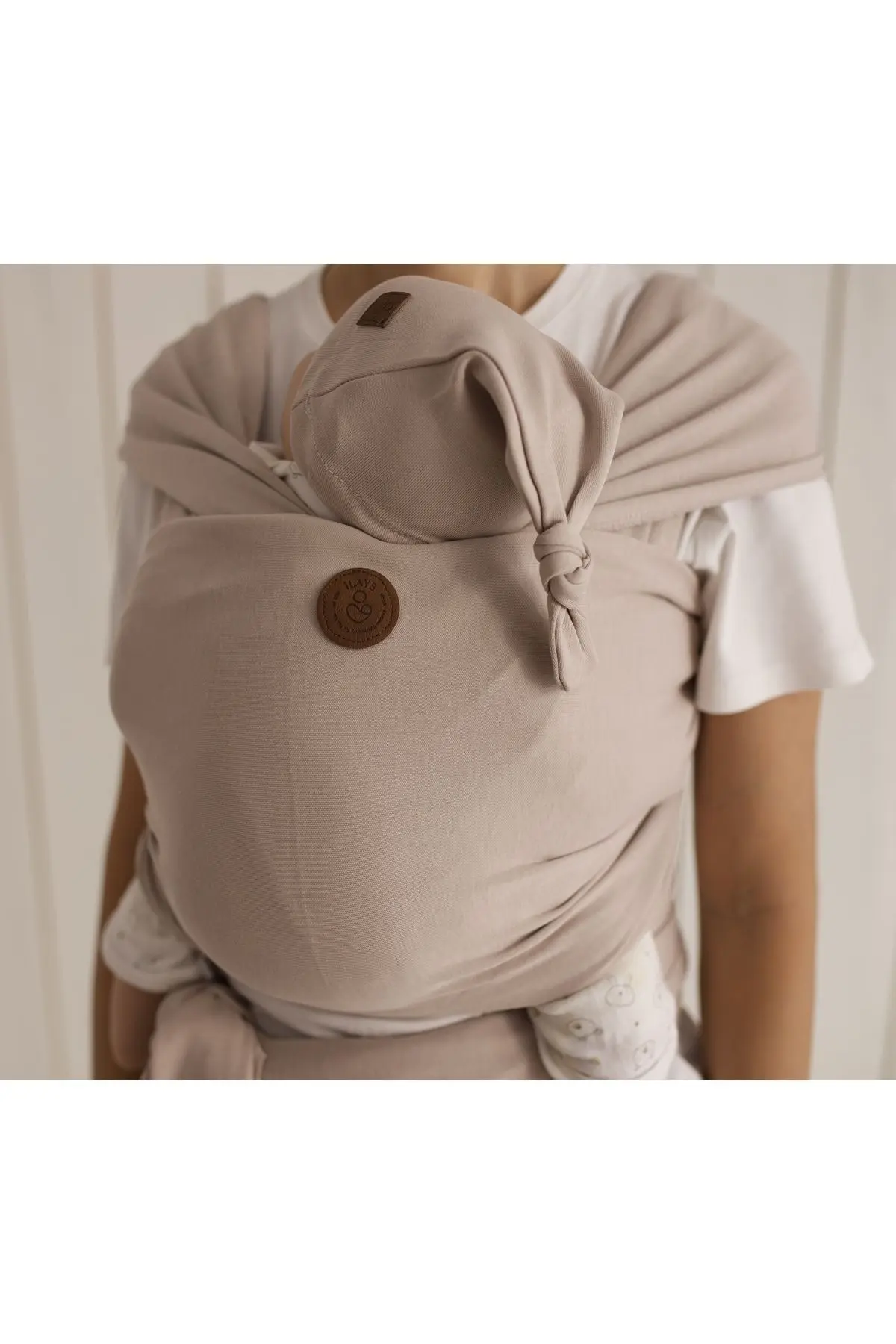 Premium Birinci Sınıf Pamuklu Esnek Wrap Sling Vizon (BABYWEARİNGE ÖZEL ÜRETİM KUMAŞ)