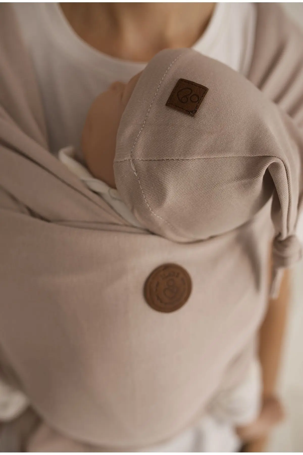 Premium Birinci Sınıf Pamuklu Esnek Wrap Sling Vizon (BABYWEARİNGE ÖZEL ÜRETİM KUMAŞ)