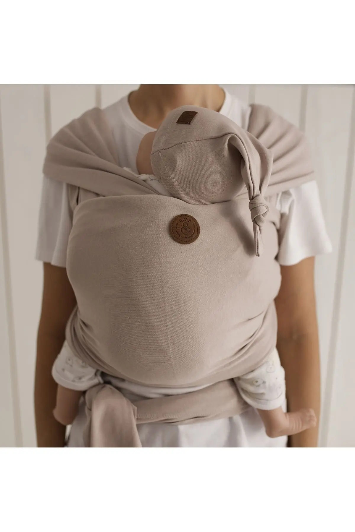 Premium Birinci Sınıf Pamuklu Esnek Wrap Sling Vizon (BABYWEARİNGE ÖZEL ÜRETİM KUMAŞ)