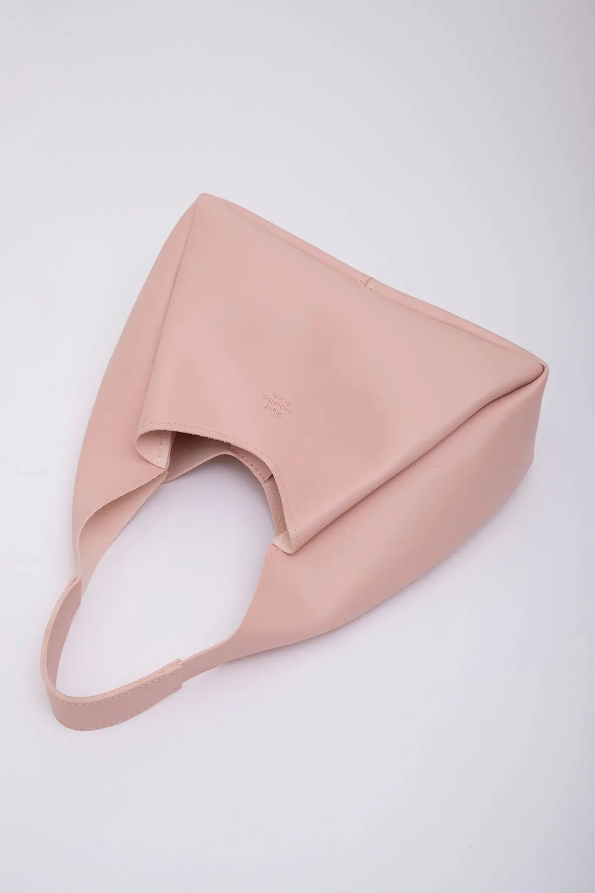 Pudra Shk19 Çıtçıt Kapatmalı Suni Deri Fermuarlı Makyaj Çantalı El Ve Omuz Çantası E:33 U:15 G:10 Cm
