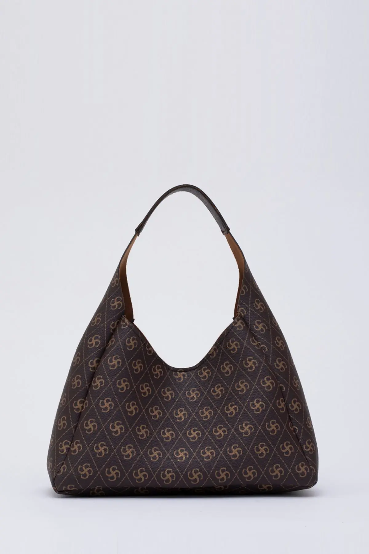 Monogram Baskılı Kahverengi