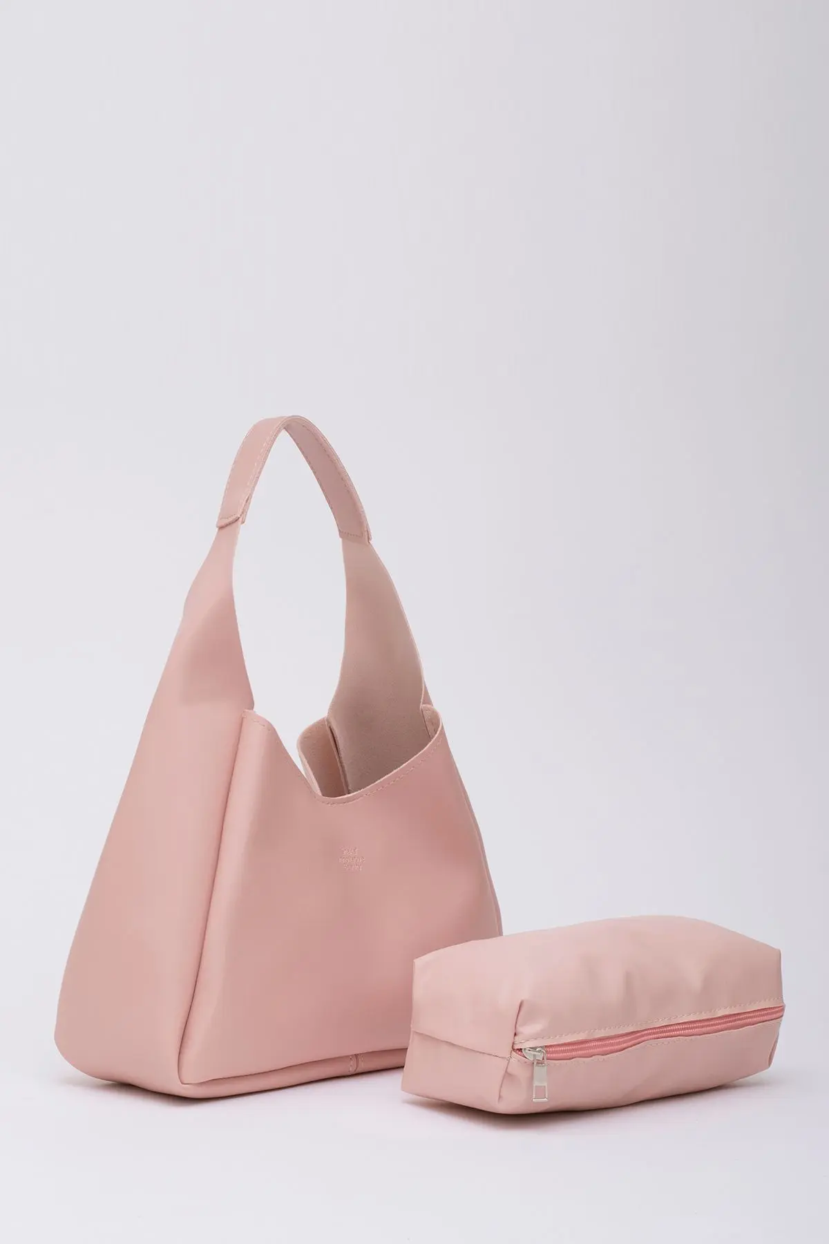 Pudra Shk19 Çıtçıt Kapatmalı Suni Deri Fermuarlı Makyaj Çantalı El Ve Omuz Çantası E:33 U:15 G:10 Cm