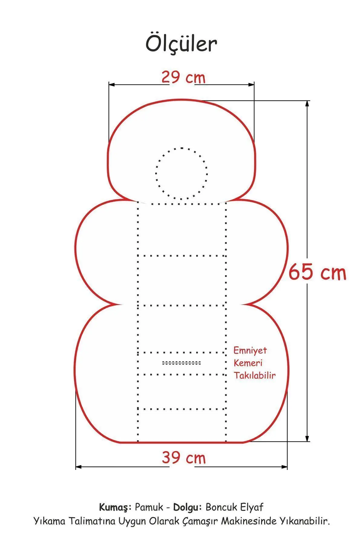 Puset Örtüsü Puset Minderi 2 Parça - Bel Destekli