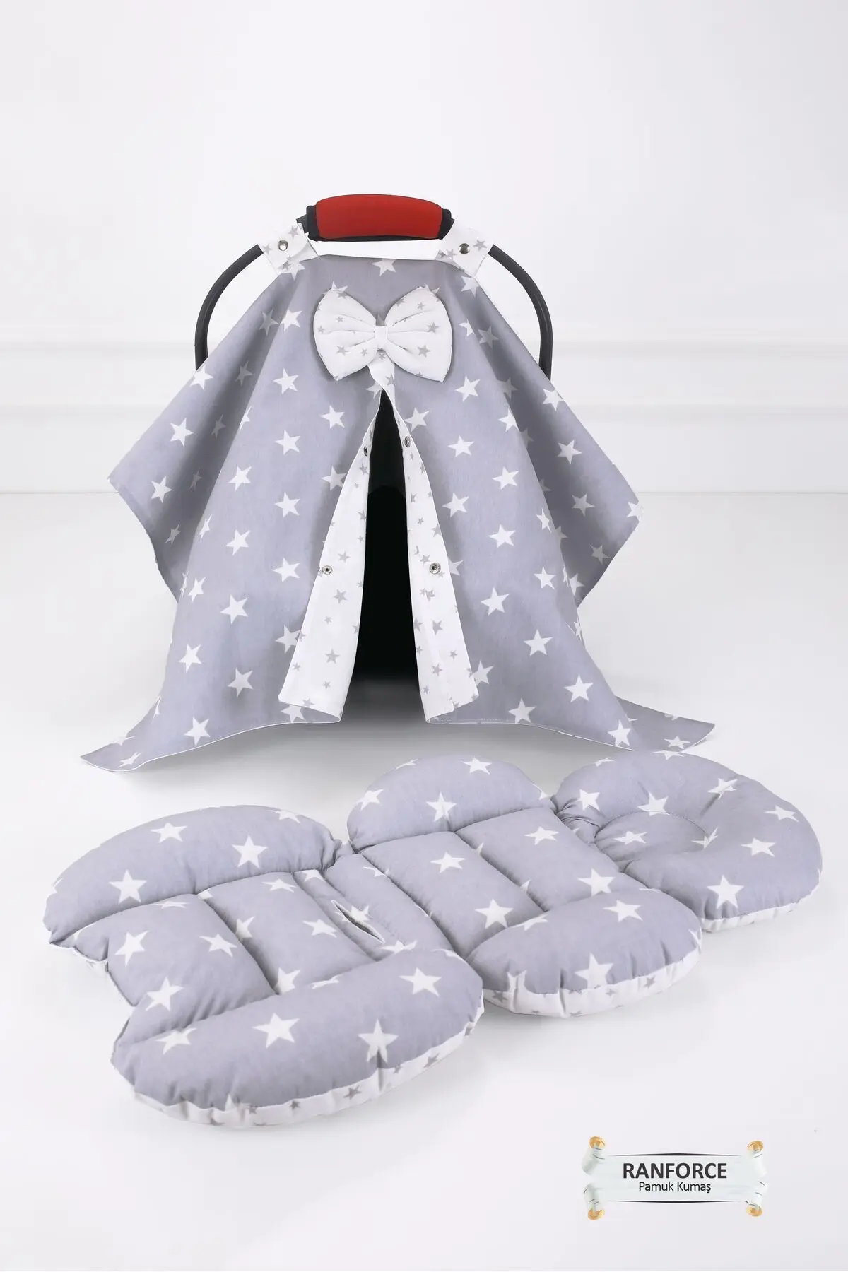 Umaybebek Puset Örtüsü Puset Minderi 2 Parça - Bel Destekli