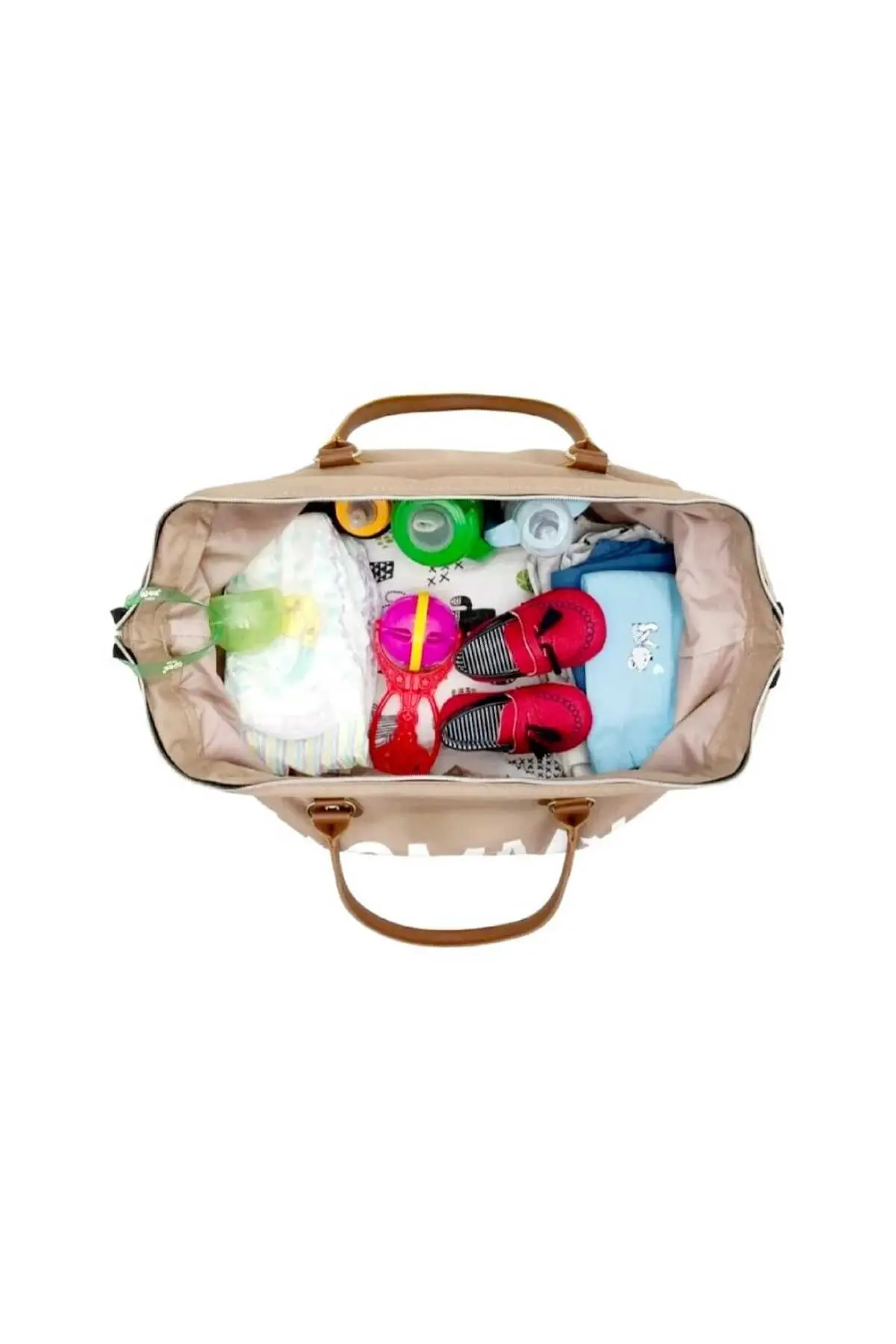 Anne Bebek Bakım Sırt Çantası Termal Biberonlu Ve Mommy Bag Anne Bebek Bakım Çantası Termal Biberon