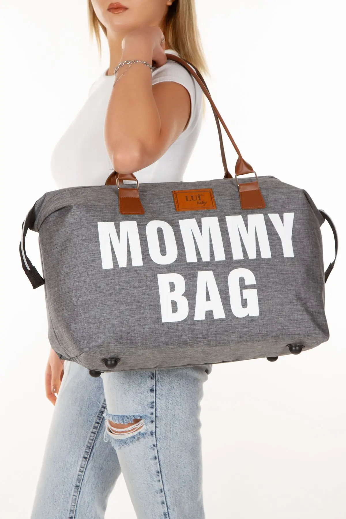 Anne Bebek Bakım Sırt Çantası Termal Biberonlu Ve Mommy Bag Anne Bebek Bakım Çantası Termal Biberon
