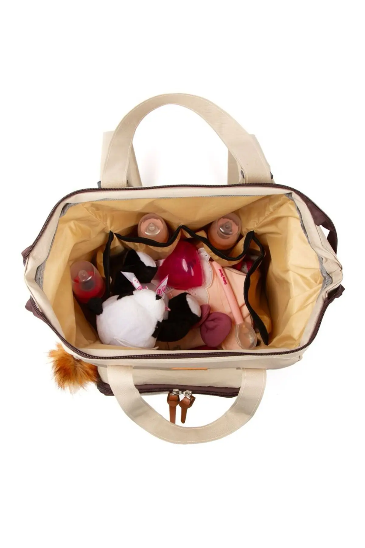 Anne Bebek Bakım Sırt Çantası Termal Biberonlu Ve Mommy Bag Anne Bebek Bakım Çantası Termal Biberon