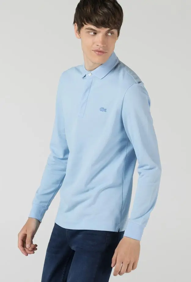 Lacoste Erkek Regular Fit Uzun Kollu Mavi Polo