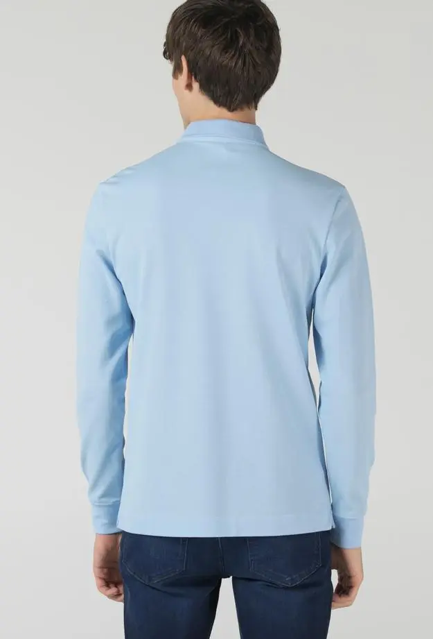 Lacoste Erkek Regular Fit Uzun Kollu Mavi Polo