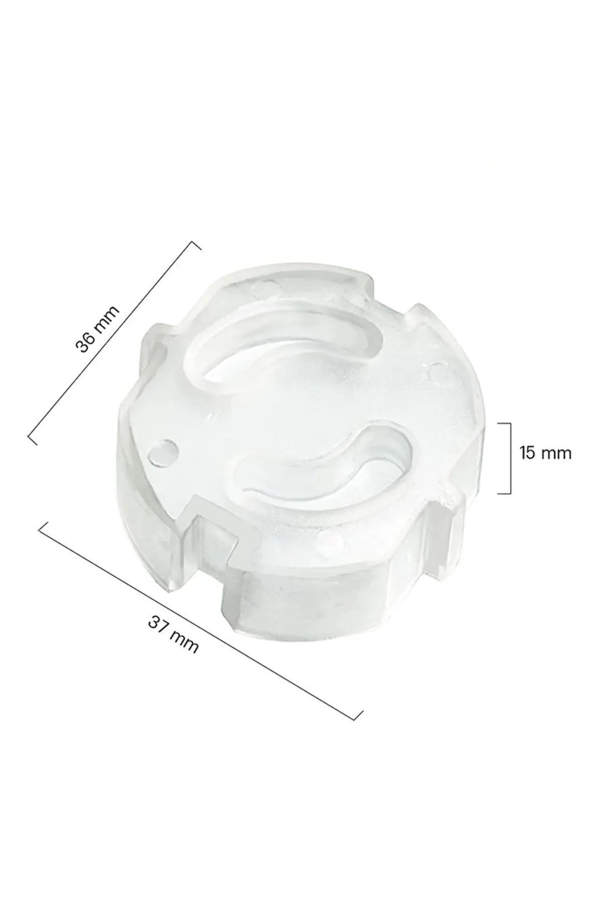 Topraklı Elektrik Priz Koruyucu Şeffaf Elektirik Piriz Koruması Kapağı Bebek Koruma Emniyet Ürünleri