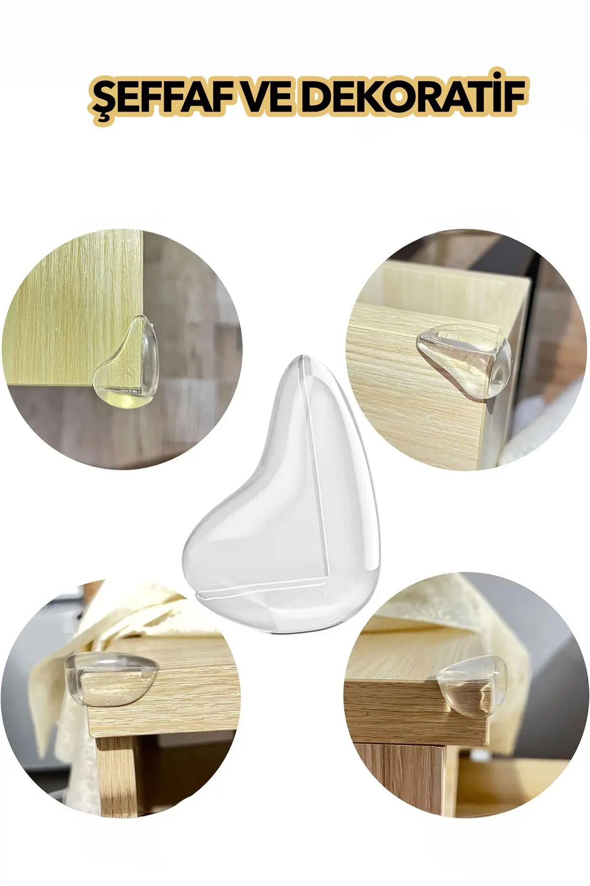 Şeffaf Silikon Köşe Koruyucu Bebek için Bariyer Koruması Mobilya Köşelik Koruma Güvenlik Tamponları