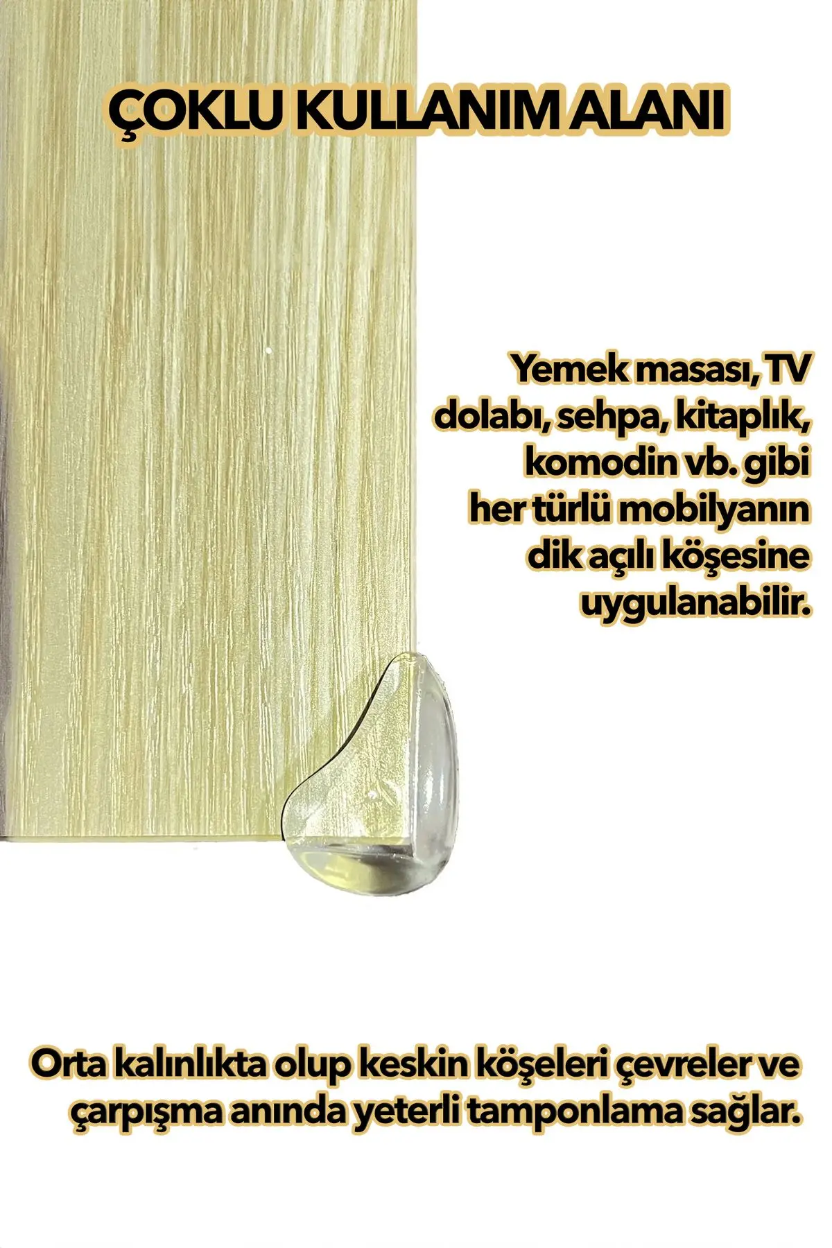 Şeffaf Silikon Köşe Koruyucu Bebek için Bariyer Koruması Mobilya Köşelik Koruma Güvenlik Tamponları