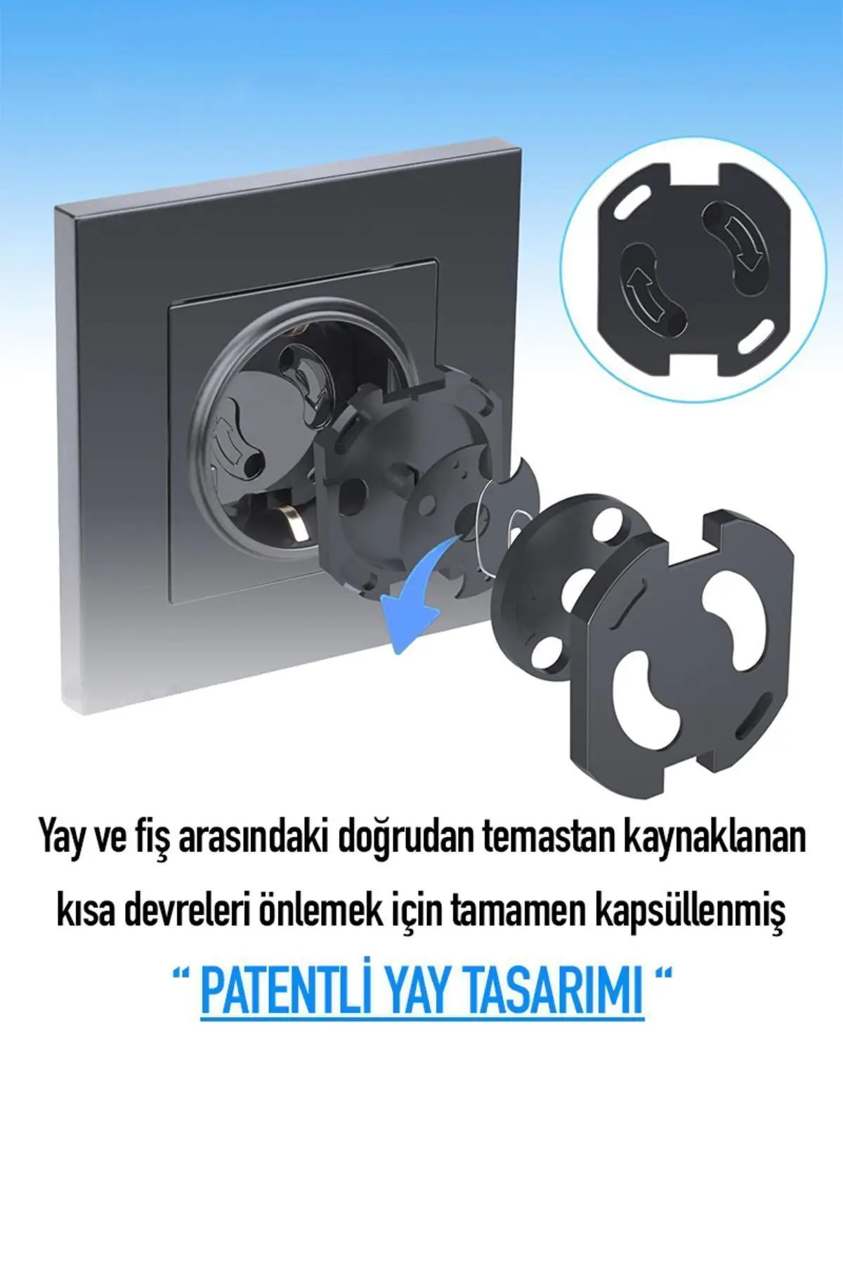 Otomatik Kapanan Bebek Priz Koruması Ev Için Çocuk Güvenlik Ürünleri Elektrik Prizi Koruma Kapağı
