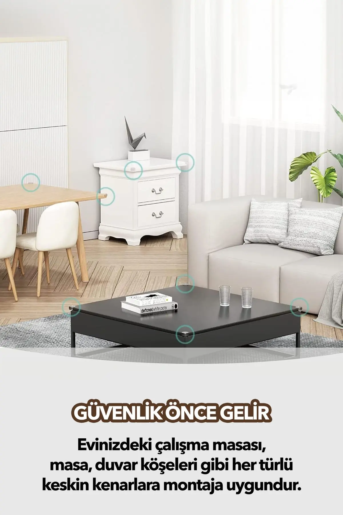 Kız ve Erkek Bebek Odası Mobilyası & Eşyaları için Mobilya Köşe Koruyucusu Çocuk Odası Organizer