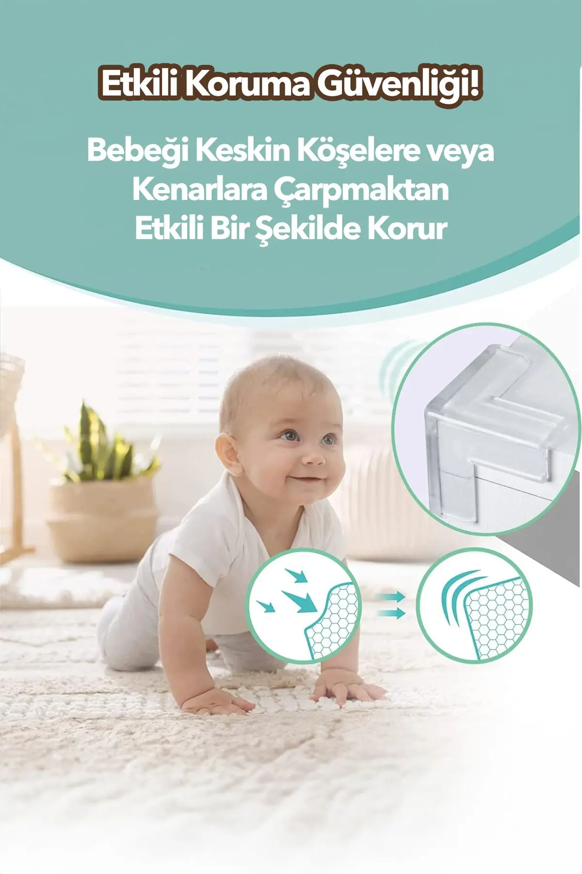 Erkek & Kız Bebek Odaları için Silikon Kenar Köşe Koruması Çocuk Odası Mobilyası Güvenlik Aksesuarı