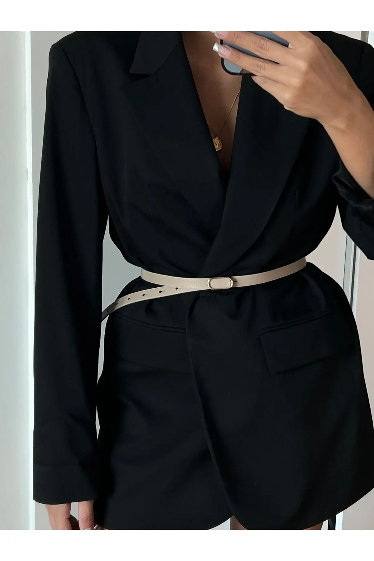 Ithal Oval Gold Tokalı Ince Kemer, Pantolon Kemeri, Gömlek Kemeri, Ceket Kemeri