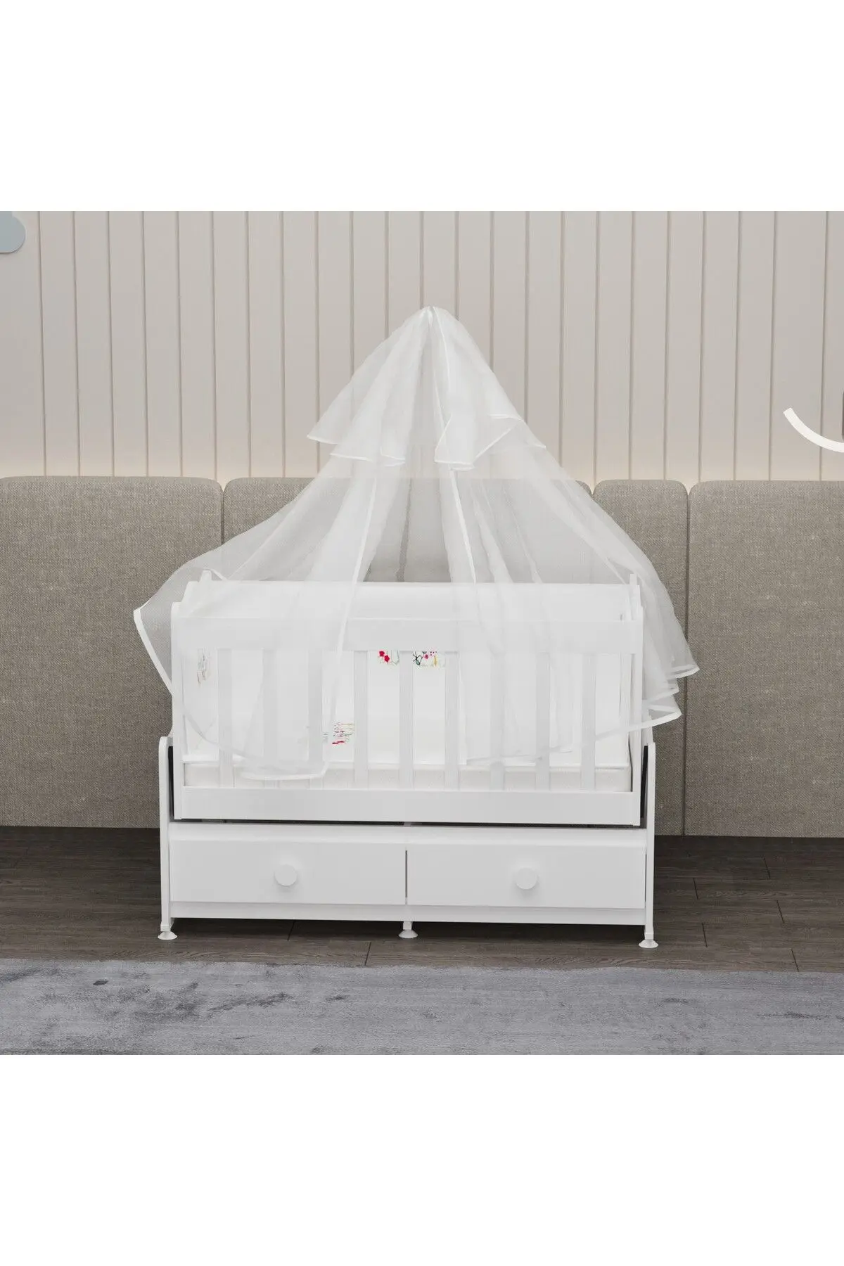 Elegant Yıldız 3 Bebek Odası Takımı Yatak Uykuseti - Beyaz