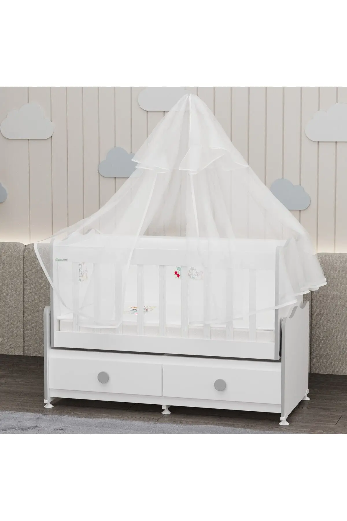 Elegant Yıldız 3 Bebek Odası Takımı Yatak Uykuseti - Gri