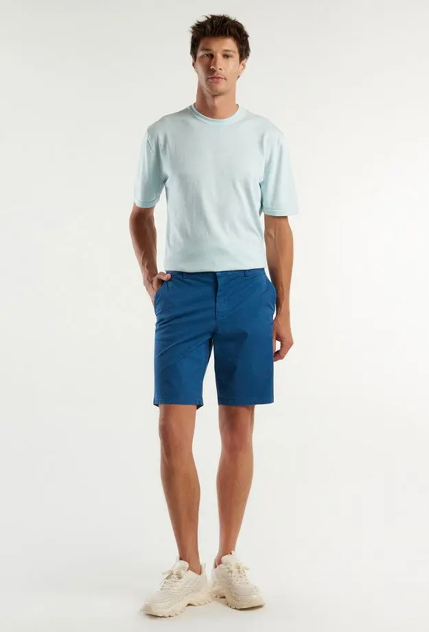 United Colors of Benetton Erkek Gece Mavisi Chino Bermuda