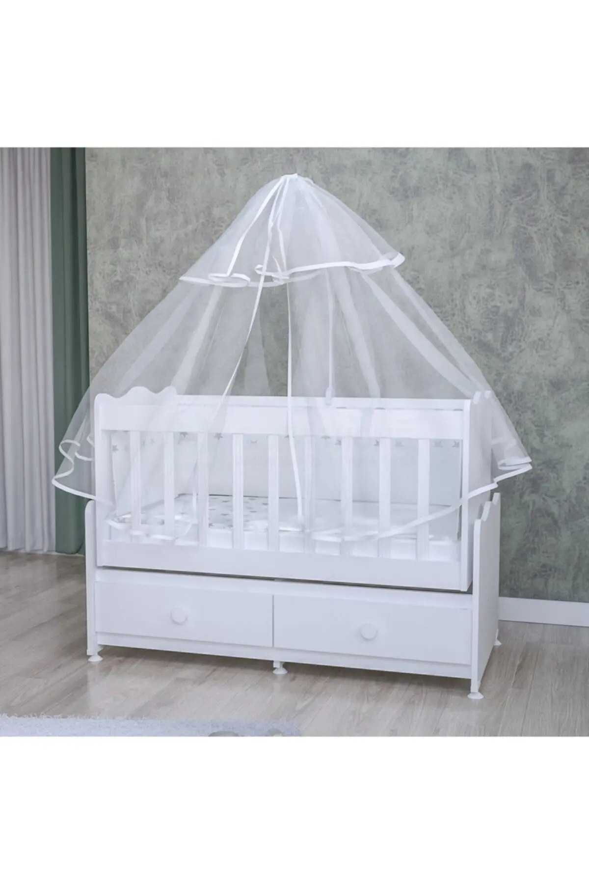 Elegant Yıldız 3 Kapaklı Bebek Odası Takımı - Yatak Ve Uyku Seti Kombinli Uyku Seti Mavi