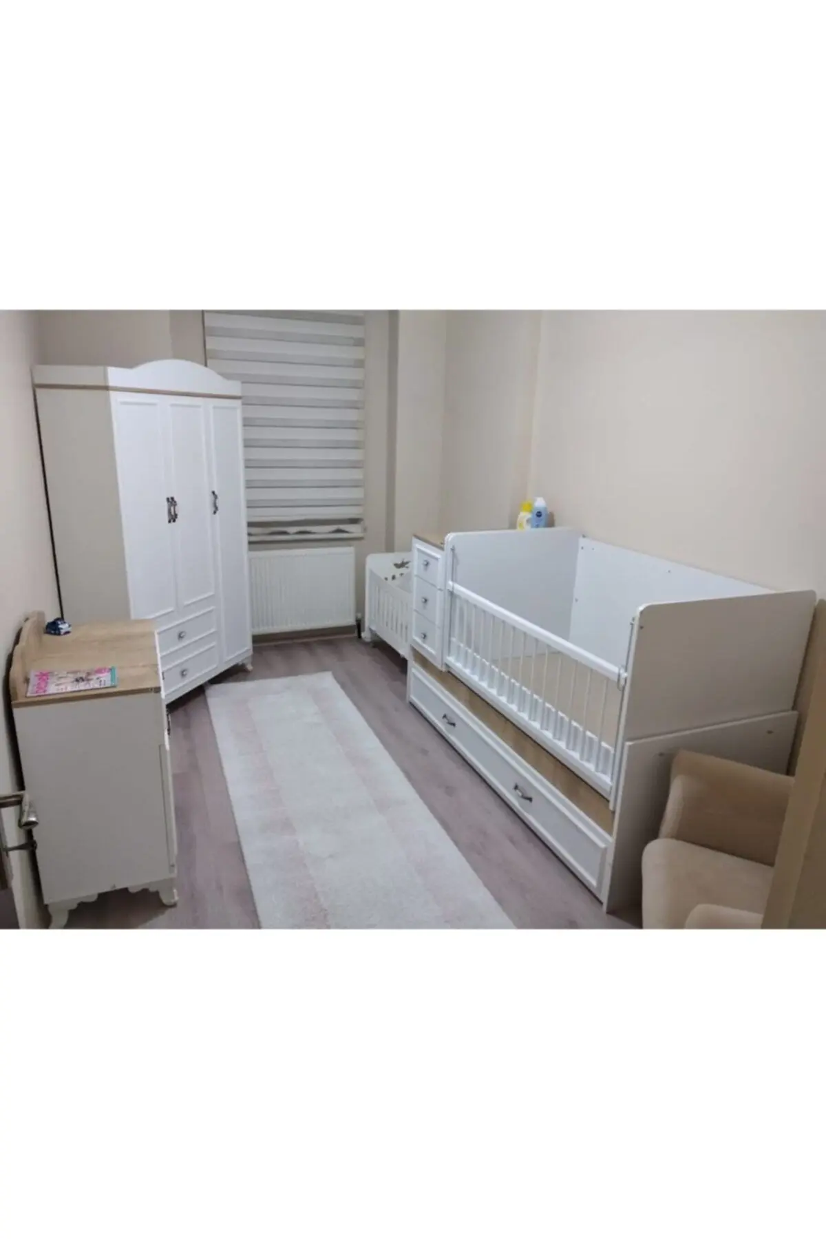 Lisa Büyüyebilen Bebek Odası Meşe Mdf