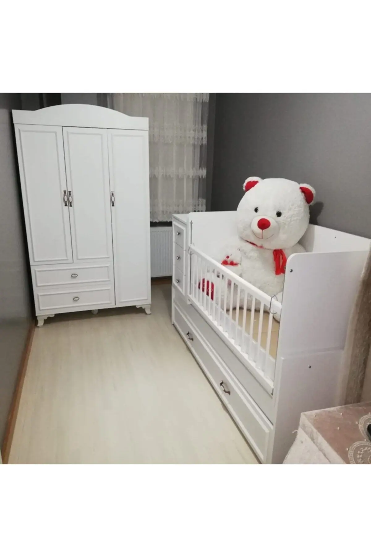 Lisa Büyüyebilen Bebek Odası Beyaz %100 Mdf