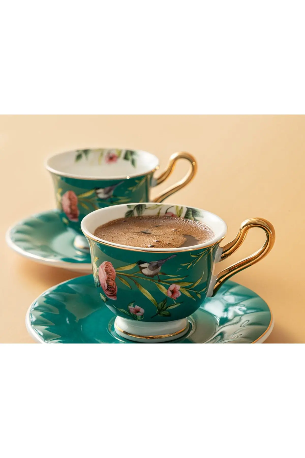 Vanilla Porselen 2'li Kahve Fincan Takımı 90 Ml Turkuaz