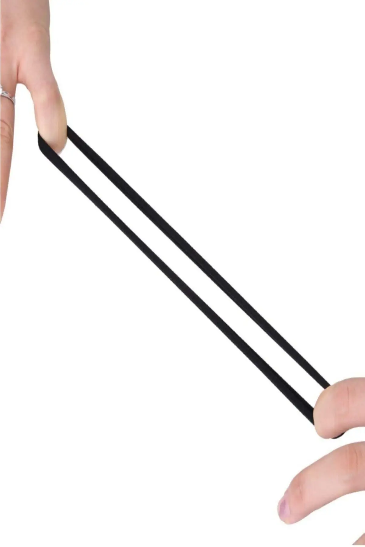 Kadın 10'lu Siyah Ultra Esnek Bilek Lastik Toka