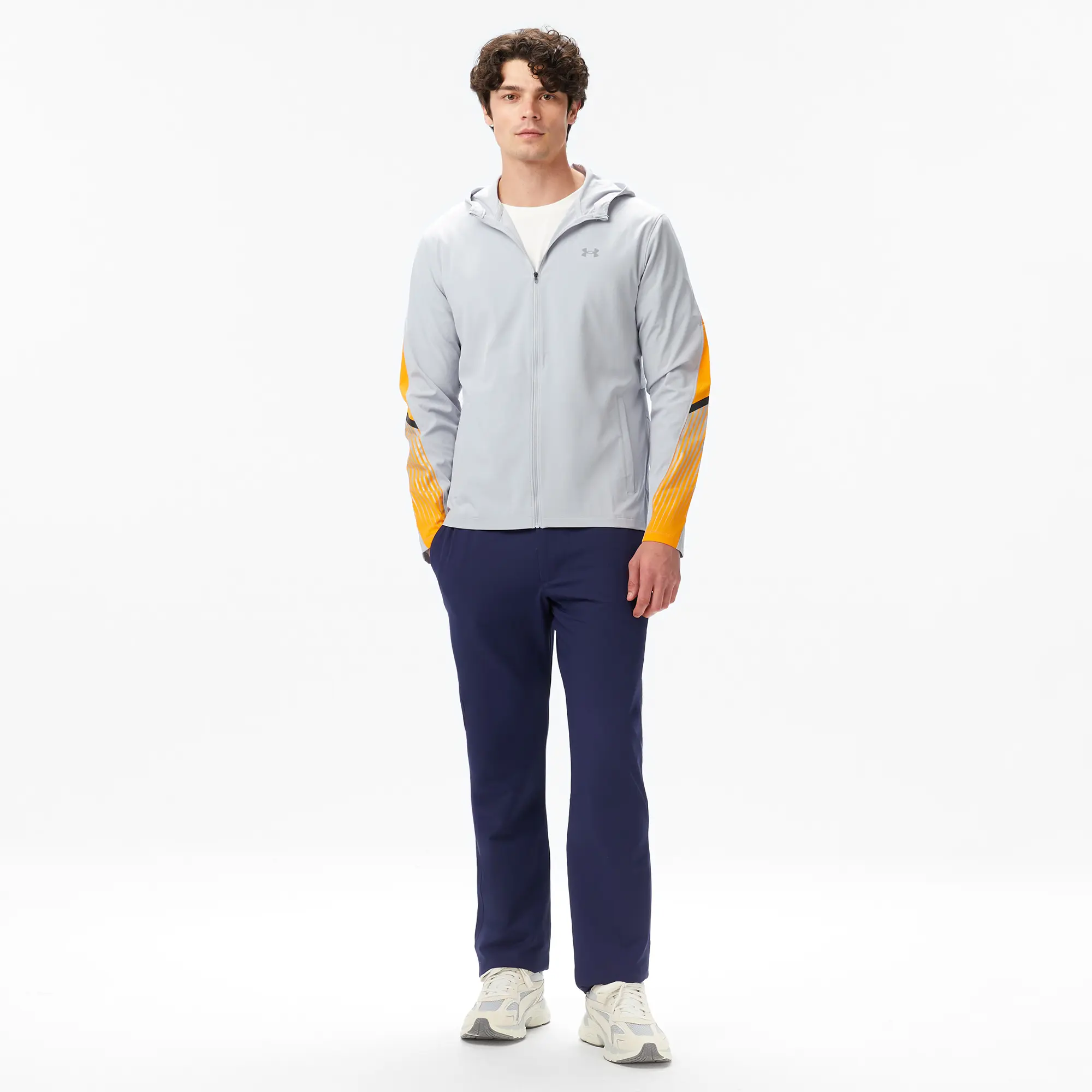 Under Armour Elociti Storm Hooded Erkek Gri Koşu Ceketi