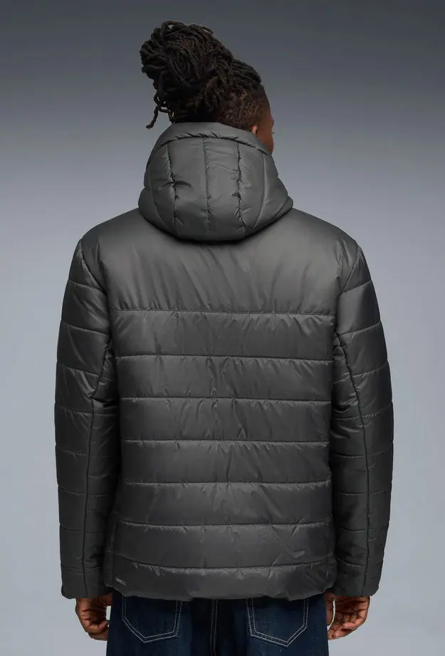 Puma Ess Hooded Padded Erkek Gri Ceket