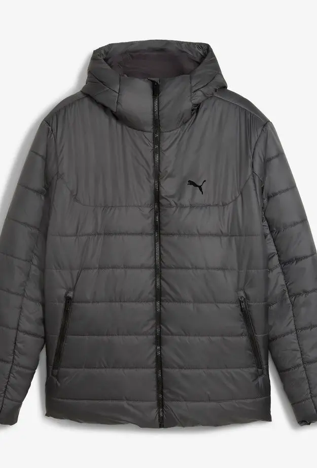 Puma Ess Hooded Padded Erkek Gri Ceket