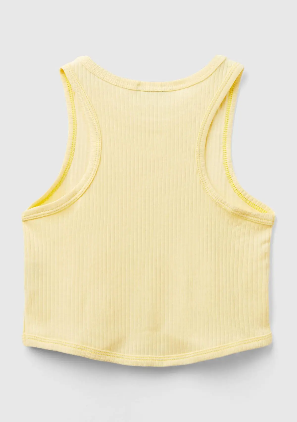 Kız Çocuk Sarı Fitilli Crop Atlet