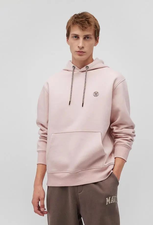 Mavi Mavi Logo Nakışlı Kapüşonlu Pembe Sweatshirt 065809-71150