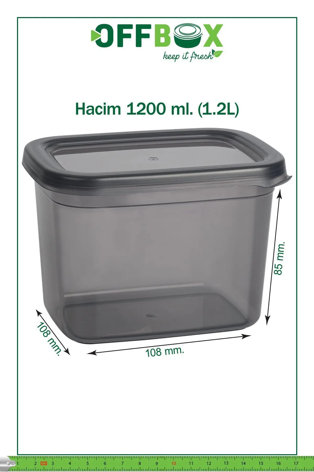 6 Adet 12 Parça 1,2 Litre Dikdörtgen Erzak Bakliyat Saklama Kabı Seti 20 Etiket Hediyeli