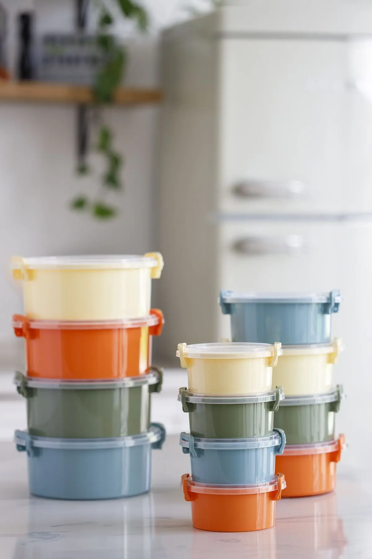 Tidy Pastel Saklama Kabı Seti Yuvarlak 12'li Deepfreeze ve Mikrodalga Kullanımına Uygun