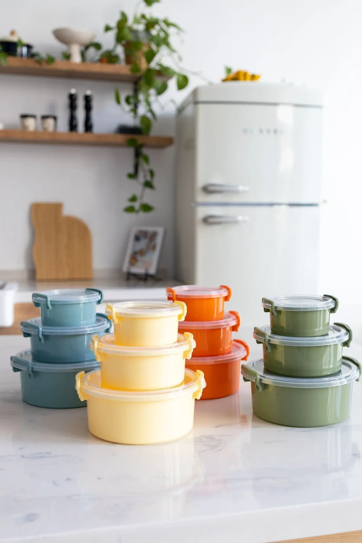 Tidy Pastel Saklama Kabı Seti Yuvarlak 12'li Deepfreeze ve Mikrodalga Kullanımına Uygun