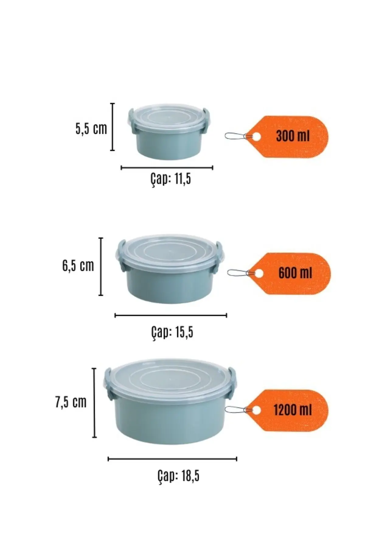Tidy Pastel Saklama Kabı Seti Yuvarlak 12'li Deepfreeze ve Mikrodalga Kullanımına Uygun