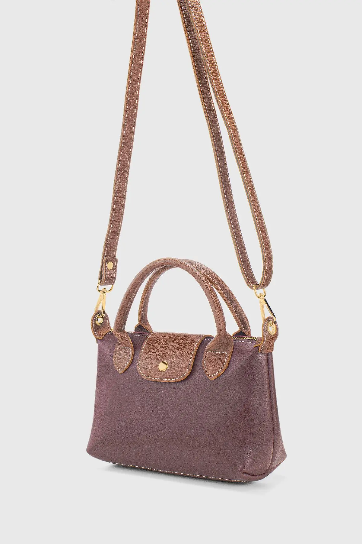 Bordo Çok Yönlü PU Deri Çapraz Asklı Çanta