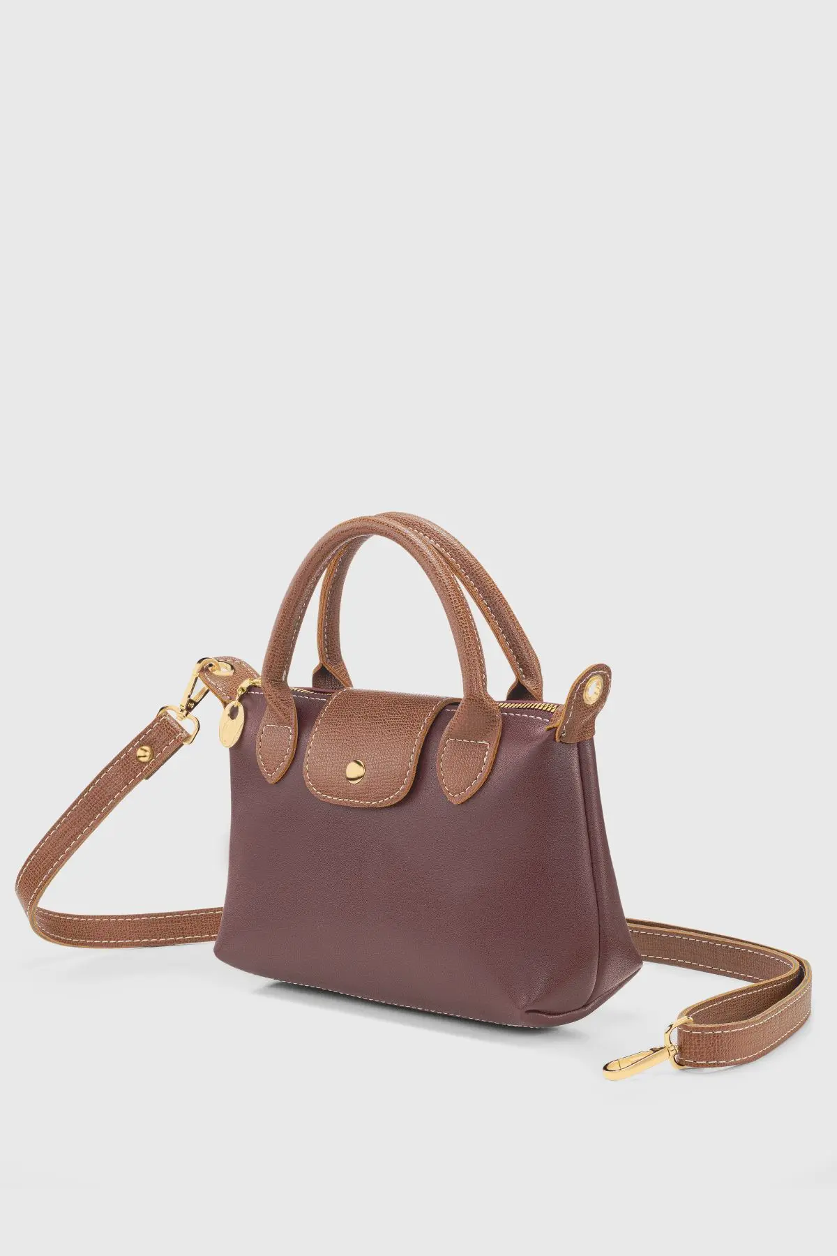 Bordo Çok Yönlü PU Deri Çapraz Asklı Çanta