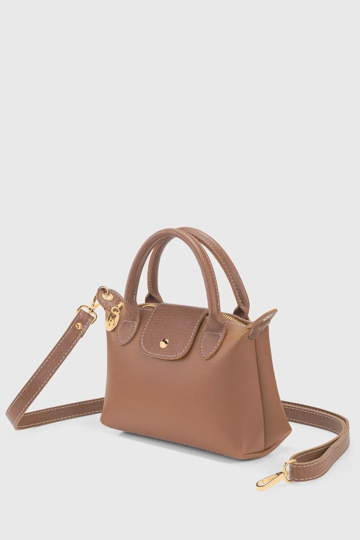 Kahverengi Çok Yönlü PU Deri Çapraz Askılı Çanta