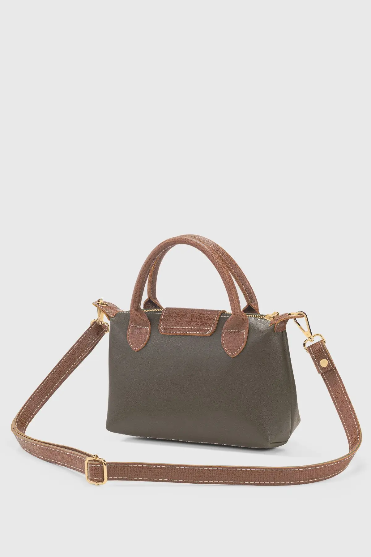 Haki Çok Yönlü PU Deri Çapraz Askılı Çanta